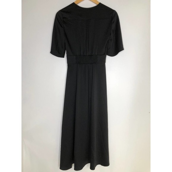 Ba&sh Pamela Dress V Neck Midi Black XS - Picture 11 of 16